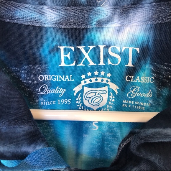 Big bear, lake hoodie, blue tie-dye, light weight, long sleeves nice - Picture 5 of 8